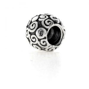 Authentic Retired Pandora Sterling Silver Swirl Dots Bead Charm 790161 RRP£35!!!