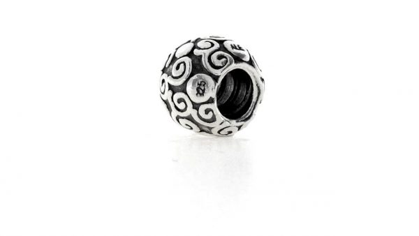 Authentic Retired Pandora Sterling Silver Swirl Dots Bead Charm 790161 RRP£35!!!