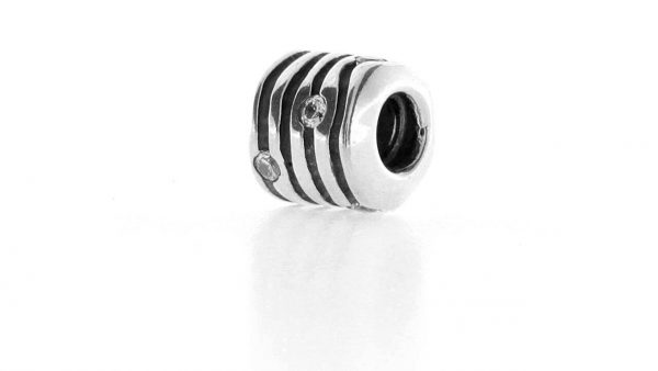 Pandora Unique SILVER & CLEAR ZIRCONIA SWIRL WRAP Charm- 790182CZ RRP£65!!!