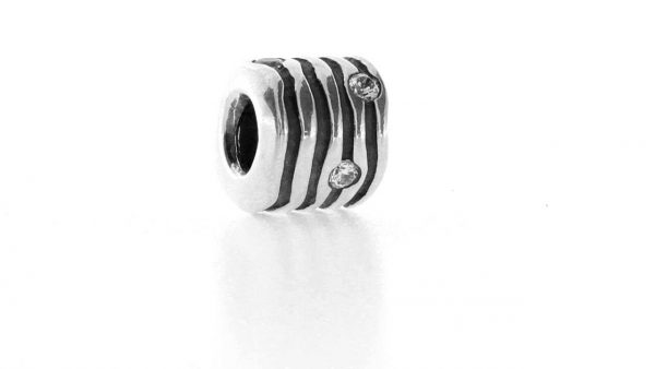 Pandora Unique SILVER & CLEAR ZIRCONIA SWIRL WRAP Charm- 790182CZ RRP£65!!!