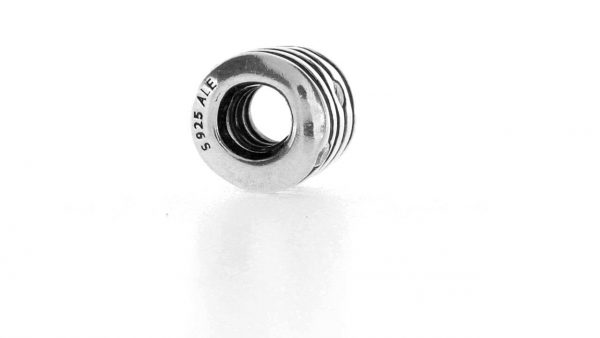 Pandora Unique SILVER & CLEAR ZIRCONIA SWIRL WRAP Charm- 790182CZ RRP£65!!!