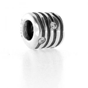 Pandora Unique SILVER & CLEAR ZIRCONIA SWIRL WRAP Charm- 790182CZ RRP£65!!!