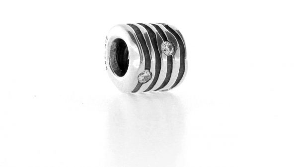 Pandora Unique SILVER & CLEAR ZIRCONIA SWIRL WRAP Charm- 790182CZ RRP£65!!!