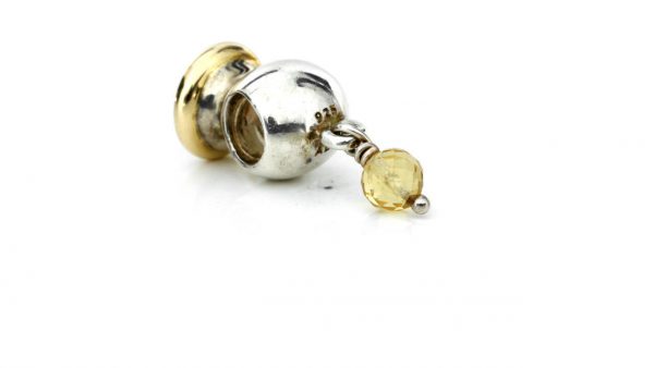Genuine Pandora 925 Silver and 14k Gold Charm - Citrine - 790391CCZ RRP£175!!!