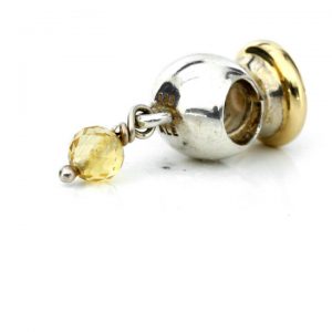 Genuine Pandora 925 Silver and 14k Gold Charm - Citrine - 790391CCZ RRP£175!!!