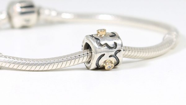 PANDORA Silver, 14ct Gold and Diamond Life's Path Charm 790419D RRP£195!!!