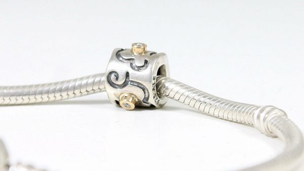 PANDORA Silver, 14ct Gold and Diamond Life's Path Charm 790419D RRP£195!!!