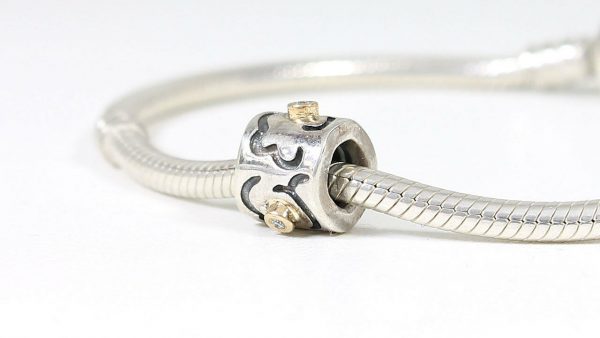 PANDORA Silver, 14ct Gold and Diamond Life's Path Charm 790419D RRP£195!!!