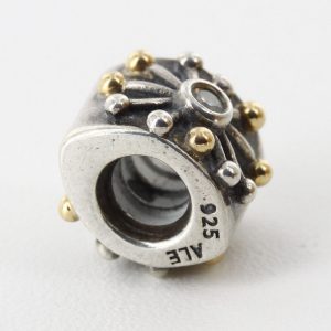 Genuine Pandora 925 Silver and 14ct Gold Zirconia Star Charm -790188CZ RRP£95!!!