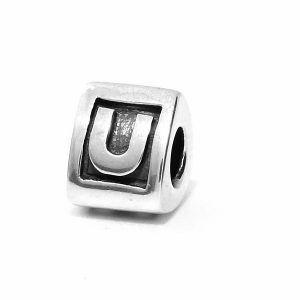 Genuine Pandora Silver 925 ALE Charm - Letter U - 790323U RRP£30!!!