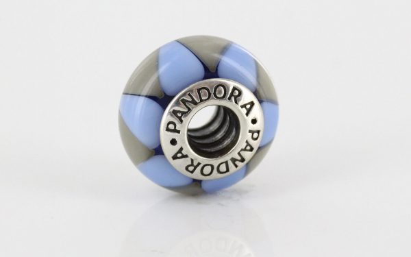 PANDORA Unique Blue Captivating Murano Glass Charm 925 ALE 790637- RRP£45!!!!