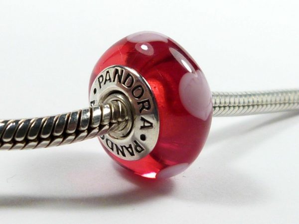 PANDORA Rare Red Heart Authentic Unique 925 ALE Charm 790658 RRP£45!!!!