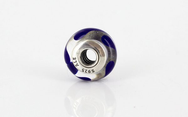 PANDORA Cobalt Blue Brush Strokes Murano Glass 925 ALE Charm 790675 RRP£45!!!!