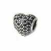 Pandora Silver S925 ALE Unique Charm - BLACK PAVÉ HEART CHARM - 791052NCK RRP£55!!!