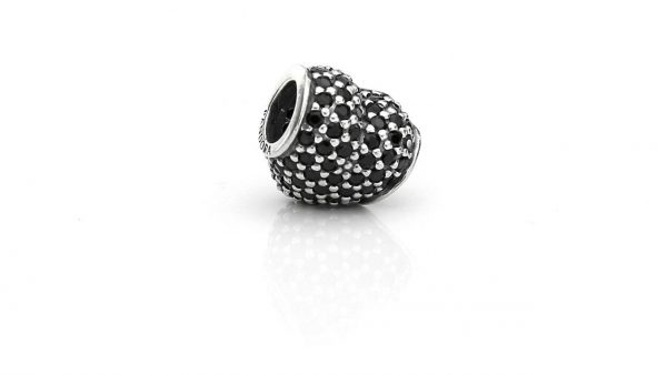 Pandora Silver S925 ALE Unique Charm - BLACK PAVÉ HEART CHARM - 791052NCK RRP£55!!!