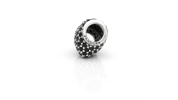 Pandora Silver S925 ALE Unique Charm - BLACK PAVÉ HEART CHARM - 791052NCK RRP£55!!!