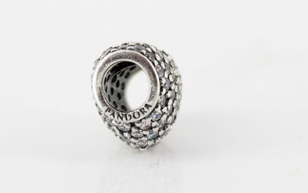 Pandora Genuine S925 ALE Silver Charm - PAVÉ HEART CHARM- 791052CZ RRP£55!!!