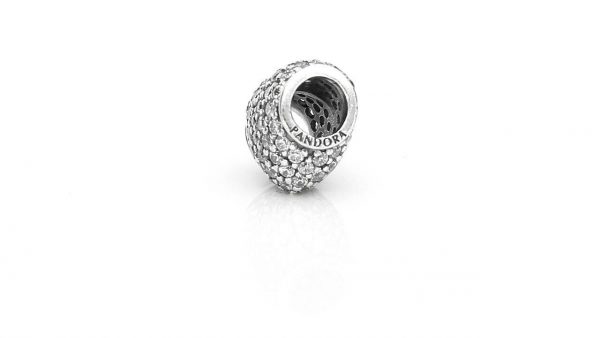 Pandora Genuine S925 ALE Silver Charm - PAVÉ HEART CHARM- 791052CZ RRP£55!!!