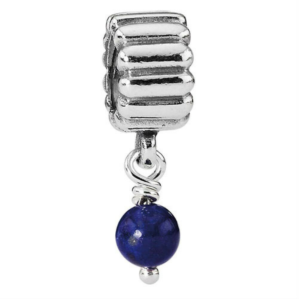 Pandora Genuine 925 ALE LAPIS Lazuli Dangle BIRTHSTONE Charm 790166L RRP 45 Amber Centre London