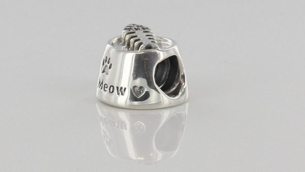 GENUINE PANDORA STERLING SILVER S925ALE-CAT BOWL CHARM -791716CZ RRP£55!!!