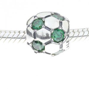 Pandora Genuine Charm Football 925 ALE- Green Cubic Zirconia - 790444CZN RRP£70!!!