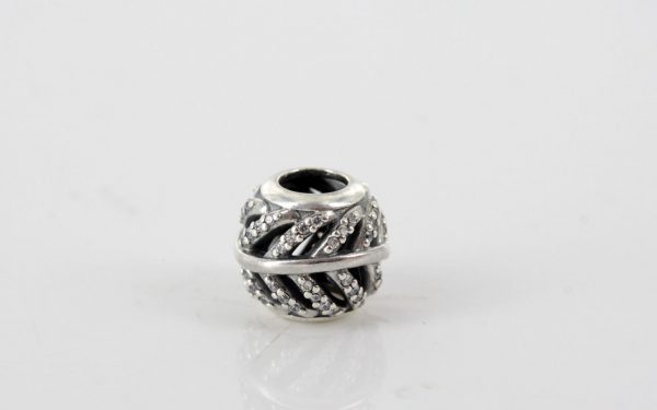 Pandora Genuine 925 ALE Pave Feather Charm Cubic Zirconia - 791186CZ RRP£60!!!