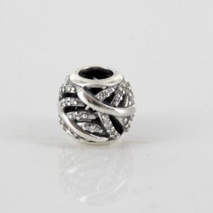 Pandora Genuine 925 ALE Pave Feather Charm Cubic Zirconia - 791186CZ RRP£60!!!