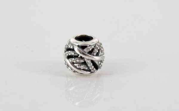 Pandora Genuine 925 ALE Pave Feather Charm Cubic Zirconia - 791186CZ RRP£60!!!