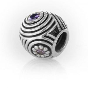 Genuine Pandora 925 ALE PURPLE ZIRCONIA Charm - HYPNOTIC - 790432ACZ RRP£65!!!