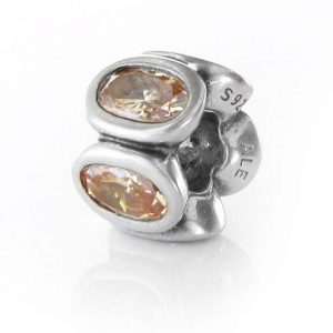 Pandora Genuine Charm -Silver Champagne Oval Cz Charm - 790311CCZ RRP£65!!!