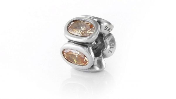 Pandora Genuine Charm -Silver Champagne Oval Cz Charm - 790311CCZ RRP£65!!!