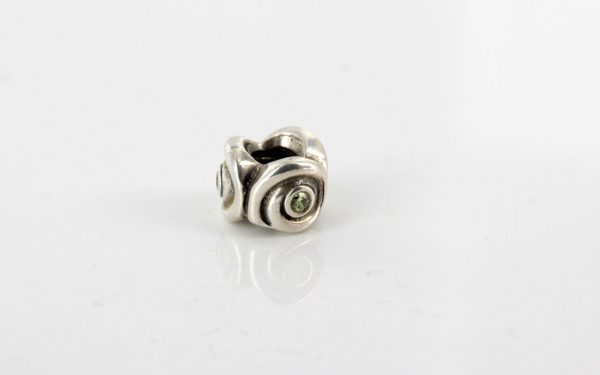 PANDORA Authentic Silver and Green Zirconia Spirals Charm 790318CZP RRP£55!!!