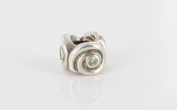 PANDORA Authentic Silver and Green Zirconia Spirals Charm 790318CZP RRP£55!!!