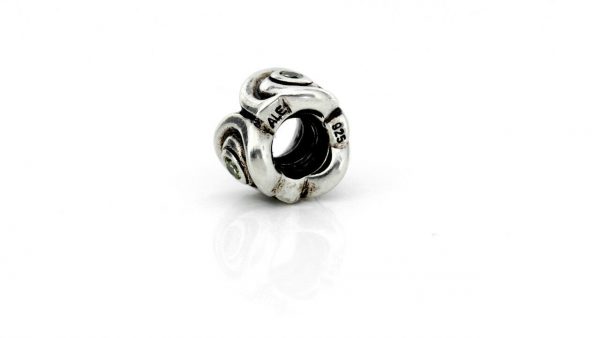 PANDORA Authentic Silver and Green Zirconia Spirals Charm 790318CZP RRP£55!!!