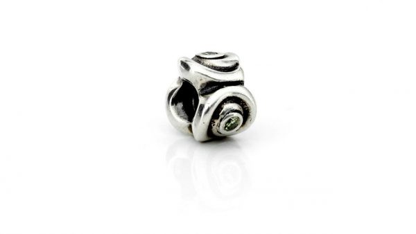 PANDORA Authentic Silver and Green Zirconia Spirals Charm 790318CZP RRP£55!!!