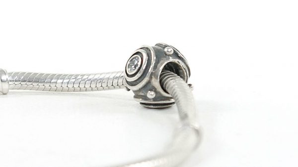 Genuine Pandora Unique Silver ZIRCONIA CIRCLES Charm - 790120CZ RRP£50!!!