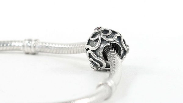 PANDORA Genuine Silver and Pink Zirconia Floral Lattice Charm 790413CZS RRP£60!!!