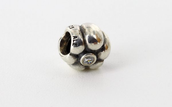 Pandora Genuine 925 ALE ZIRCONIA FLOWER Camellia Charm - 790185CZ RRP£50!!!