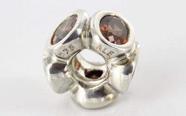 Pandora Genuine 925 ALE Silver BROWN OVAL LIGHTS Charm - 790311BCZ RRP£65!!!