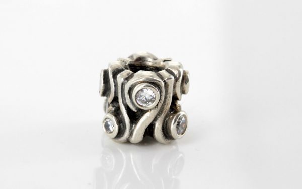 Pandora Genuine 925 ALE Silver ZIRCONIA OCEAN WAVE Charm - 790369CZ RRP£65!!!