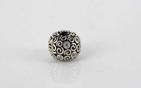 Genuine Pandora 925 ALE Silver Clip Charm - WHITE CZ GALAXY 790962CZ RRP£75!!!
