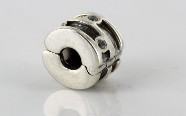 Pandora Genuine 925 ALE Silver Abstract Clip with Clear CZ - 790291CZ RRP£75!!!