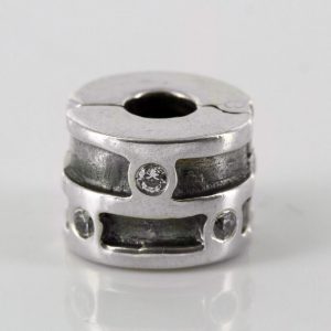 Pandora Genuine 925 ALE Silver Abstract Clip with Clear CZ - 790291CZ RRP£75!!!