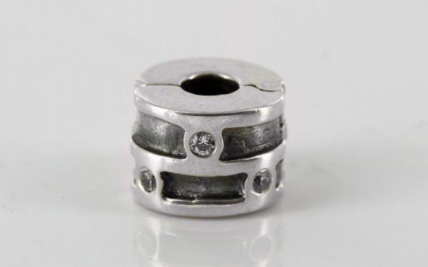 Pandora Genuine 925 ALE Silver Abstract Clip with Clear CZ - 790291CZ RRP£75!!!