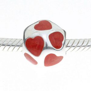 Pandora Genuine Silver S925 ALE Charm-Red Enamel Heart -790543EN17 RRP£45!!!