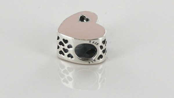 PANDORA Genuine S925 ALE-SWEET LOVE HEART SILVER CHARM-791812EN40 RRP£50!!!