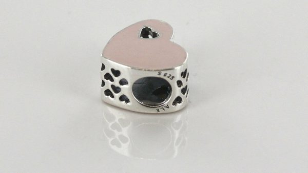 PANDORA Genuine S925 ALE-SWEET LOVE HEART SILVER CHARM-791812EN40 RRP£50!!!