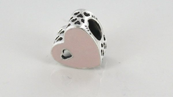 PANDORA Genuine S925 ALE-SWEET LOVE HEART SILVER CHARM-791812EN40 RRP£50!!!