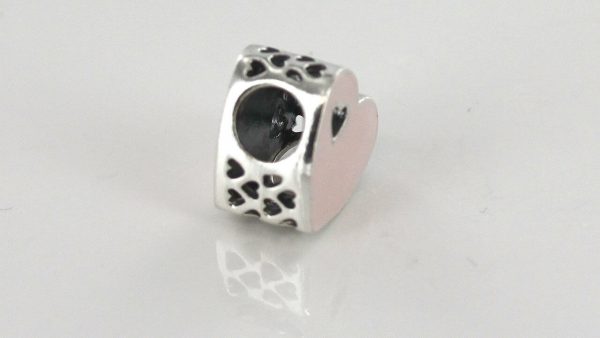 PANDORA Genuine S925 ALE-SWEET LOVE HEART SILVER CHARM-791812EN40 RRP£50!!!