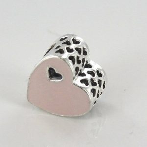 PANDORA Genuine S925 ALE-SWEET LOVE HEART SILVER CHARM-791812EN40 RRP£50!!!